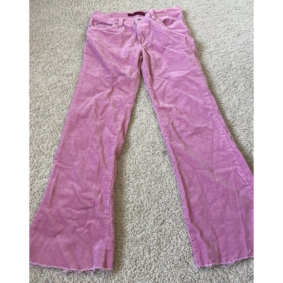 Vintage Solid Jeans Angel Bootcut Stretch Corduroy Pants Pink Cigarette Sz 5 - Picture 3 of 15